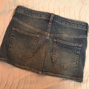 BDG Blue Striped Mini Skirt